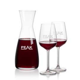 Portofino Carafe & Elderwood Wine with Logo