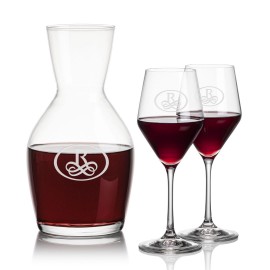 Westwood Carafe & Bengston Wine with Logo