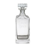 Logo Branded 30 Oz. Jolie Square Plain Spirit Decanter