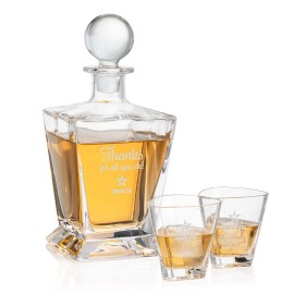 Millwood Decanter Set with Logo