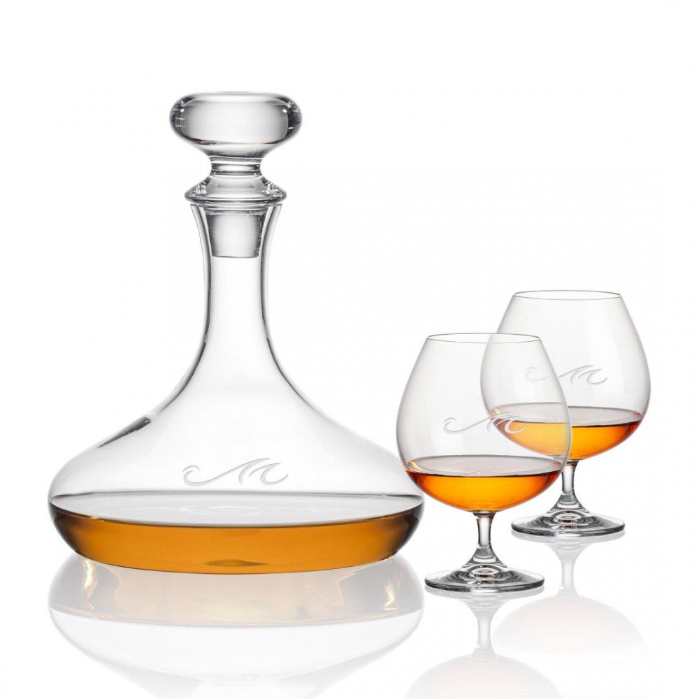 Stratford Decanter & Woodbridge Cognac with Logo Stratford Decanter & Woodbridge Cognac with Logo