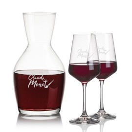 Westwood Carafe & 2 Cannes Wine with Logo  Westwood Carafe & 2 Cannes Wine with Logo