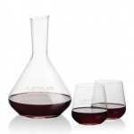 Personalized Terrassa Carafe & 2 Howden Slemless Wine