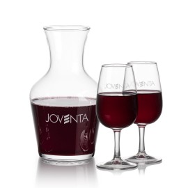 Summit Carafe & 2 Vantage Wine with Logo  Summit Carafe & 2 Vantage Wine with Logo