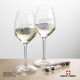 Swiss Force Opener & 2 RIEDEL Extreme Wine - Red with Logo  Swiss Force Opener & 2 RIEDEL Extreme Wine - Red with Logo