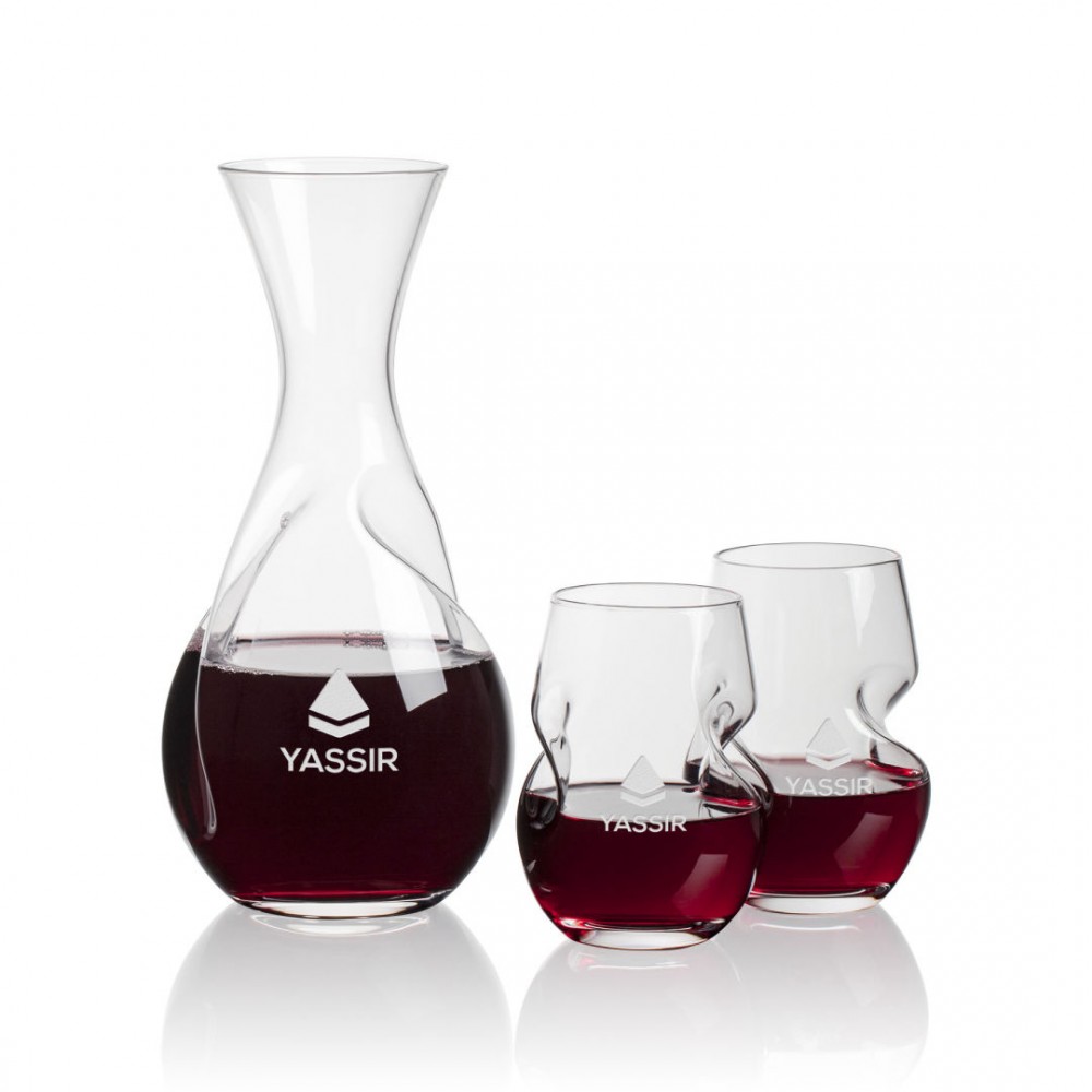 Tallandale Carafe & Stemless Wine with Logo Tallandale Carafe & Stemless Wine with Logo