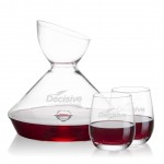Woodbury Carafe & Salem Stemless Wine with Logo
