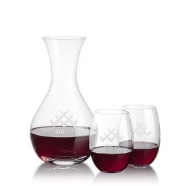 Customized Adelita Carafe & Carlita Stemless Wine