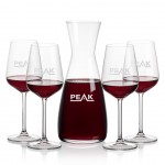 Portofino Carafe & 4 Elderwood Wine with Logo