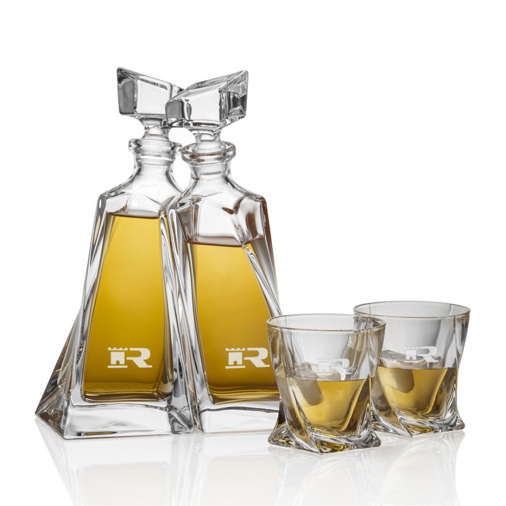 Custom Bonham Twin Decanters Set Custom Bonham Twin Decanters Set