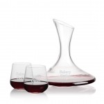 Customized Madagascar Carafe & Howden Stemless Wine