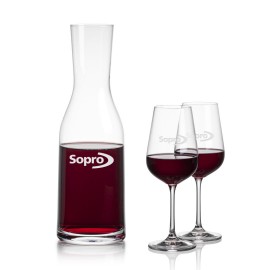 Caldmore Carafe & Laurent Wine with Logo