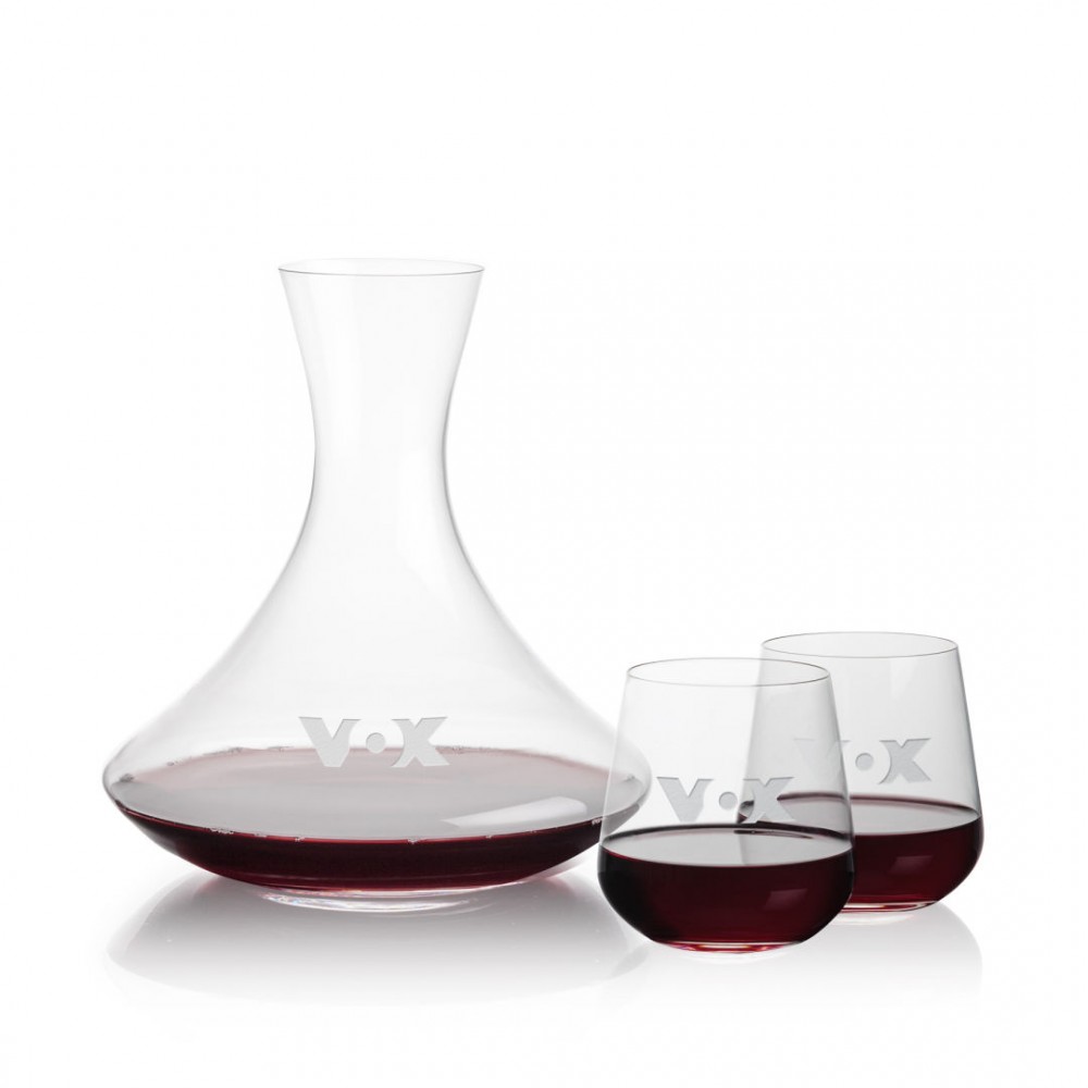 Custom Senderwood Carafe & Howden Stemless Wine Custom Senderwood Carafe & Howden Stemless Wine