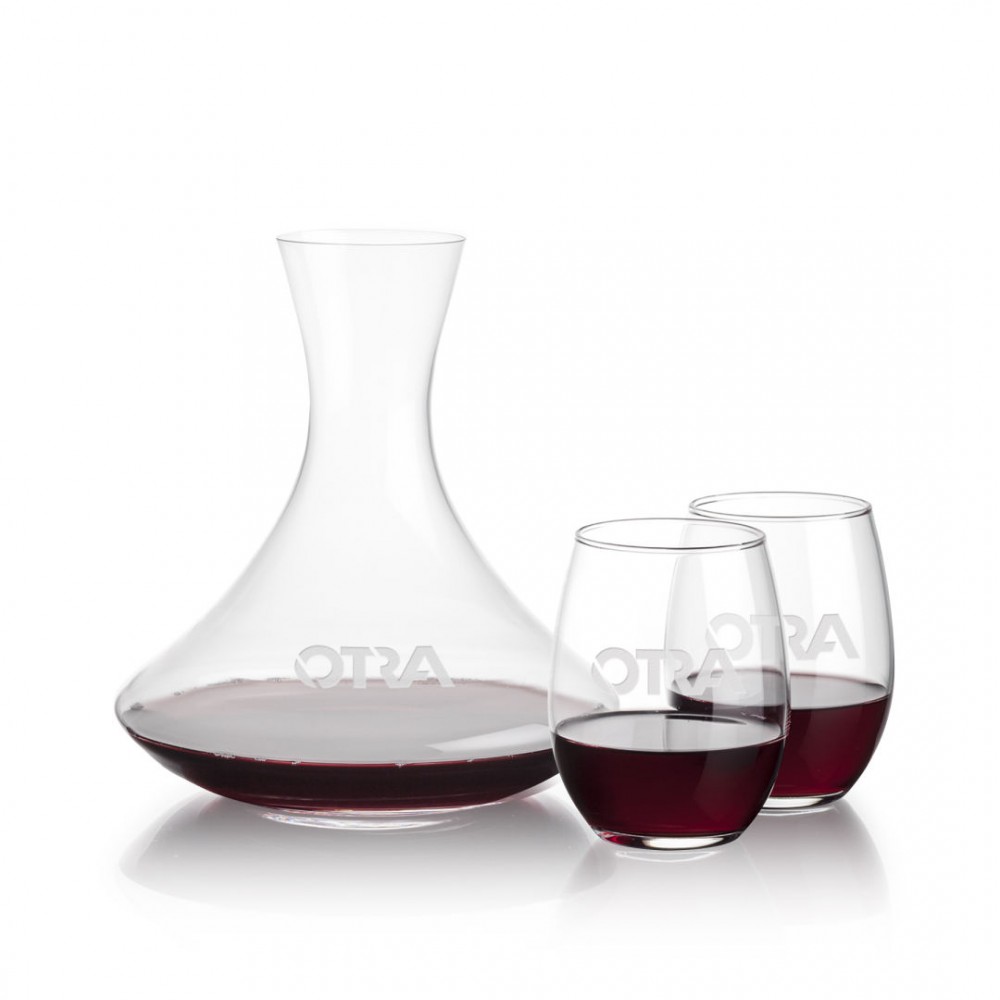 Senderwood Carafe & Stanford Stemless Wine with Logo Senderwood Carafe & Stanford Stemless Wine with Logo