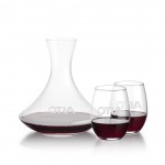 Senderwood Carafe & Stanford Stemless Wine with Logo