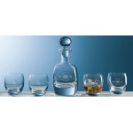 Logo Branded Barrel Decanter w/4 Glasses (5pc Set)