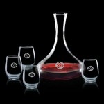 Yorkville Carafe & 4 Stanford Wine Custom Engraved