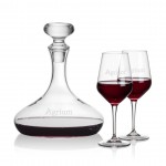 Stratford Decanter & 2 Germain Wine with Logo