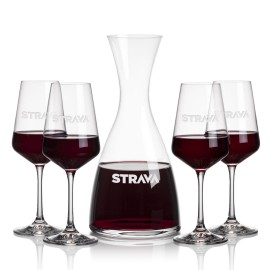 Personalized Barham Carafe & 4 Cannes Wine