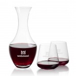 Personalized Oldham Carafe & Breckland Stemless Wine