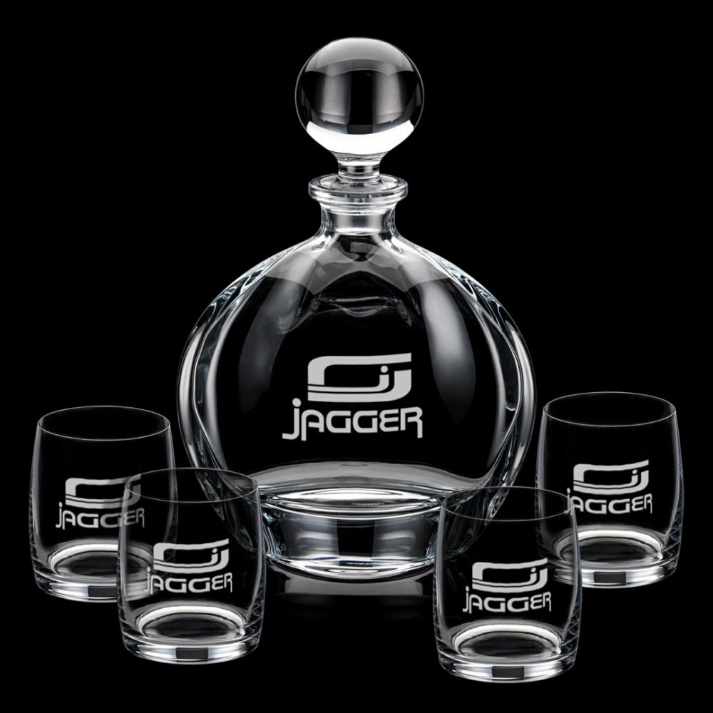 Customized Tilden Decanter & 4 On-the-Rocks Customized Tilden Decanter & 4 On-the-Rocks