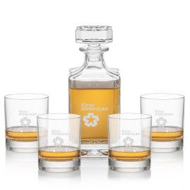 Personalized Matlock Decanter & 4 On-the-Rocks