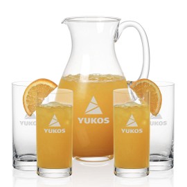 Charleston Pitcher & 4 Franca Beverage with Logo