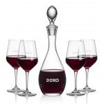 Logo Branded Malvern Decanter & 4 Germain Wine