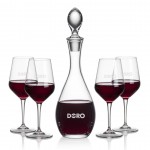 Personalized Malvern Decanter & 4 Germain Wine