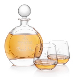 Personalized Bonello Decanter & 2 Garland On-the-Rocks