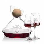 Woodbury Carafe w/Cork Stopper & Dunhill Wine with Logo