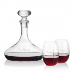 Stratford Decanter & Carlita Stemless Wine with Logo