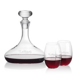 Stratford Decanter & Carlita Stemless Wine with Logo