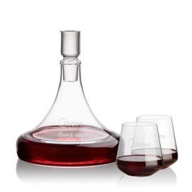 Personalized Ashby Decanter & Cannes Stemless Wine