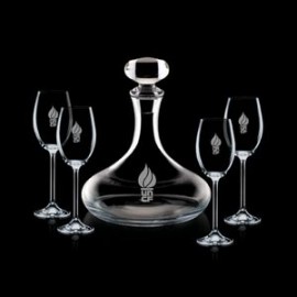 Promotional Stratford Decanter & 4 Woodbridge Wine  Promotional Stratford Decanter & 4 Woodbridge Wine