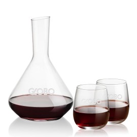 Custom Terrassa Carafe & 2 Crestview Slemless Wine
