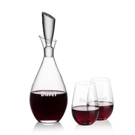 Juliette Decanter & 2 Boston Stemless Wine with Logo