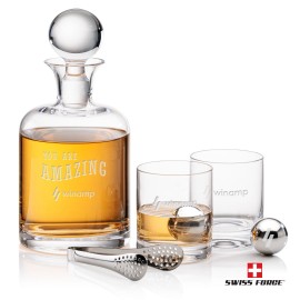 Custom Dresden Decanter Set & Ice Balls