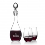 Malvern Decanter & Laurent Stemless Wine with Logo