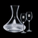 Logo Branded Senderwood Carafe & 2 Woodbridge Wine