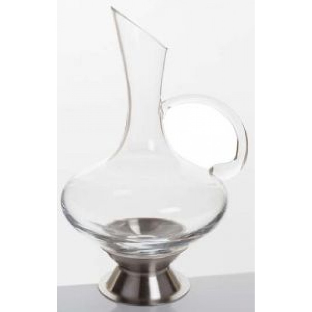 Virtual Orbital Decanter w/Stainless Steel Base with Logo