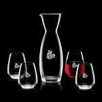 Personalized Hemlock Carafe & 4 Stemless Wine