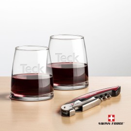 Personalized Swiss Force Opener & 2 Telford Wine - Red  Personalized Swiss Force Opener & 2 Telford Wine - Red