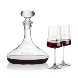 Personalized Stratford Decanter & 2 Dakota Wine  Personalized Stratford Decanter & 2 Dakota Wine