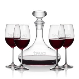Customized Stratford Decanter & 4 Blyth Wine