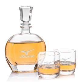 Glendale Decanter & 2 Ritz On-the-Rocks with Logo