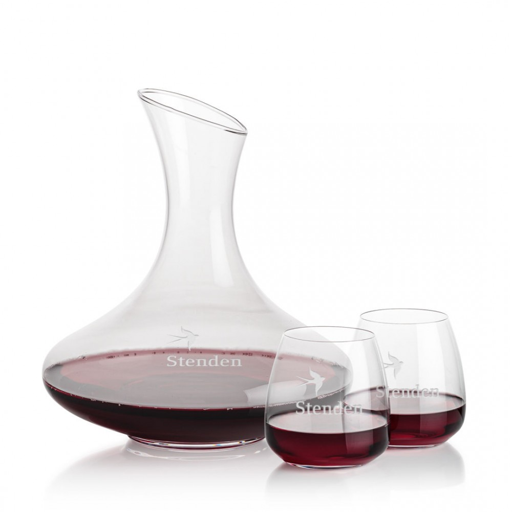 Innisfil Carafe & Hogarth Stemless Wine with Logo Innisfil Carafe & Hogarth Stemless Wine with Logo