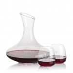 Innisfil Carafe & Hogarth Stemless Wine with Logo