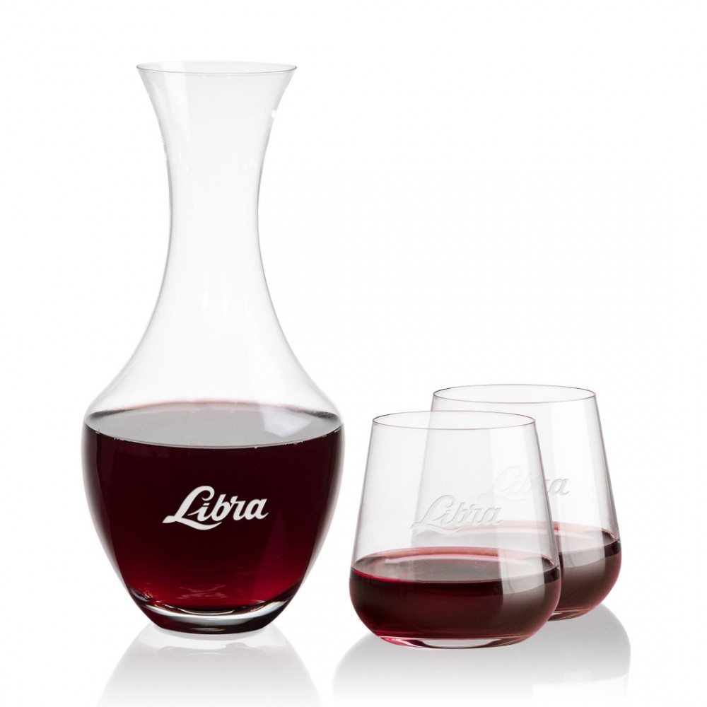 Oldham Carafe & Howden Stemless Wine with Logo Oldham Carafe & Howden Stemless Wine with Logo