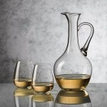 Logo Branded Deane Carafe & 2 Stemless Wine Glasses